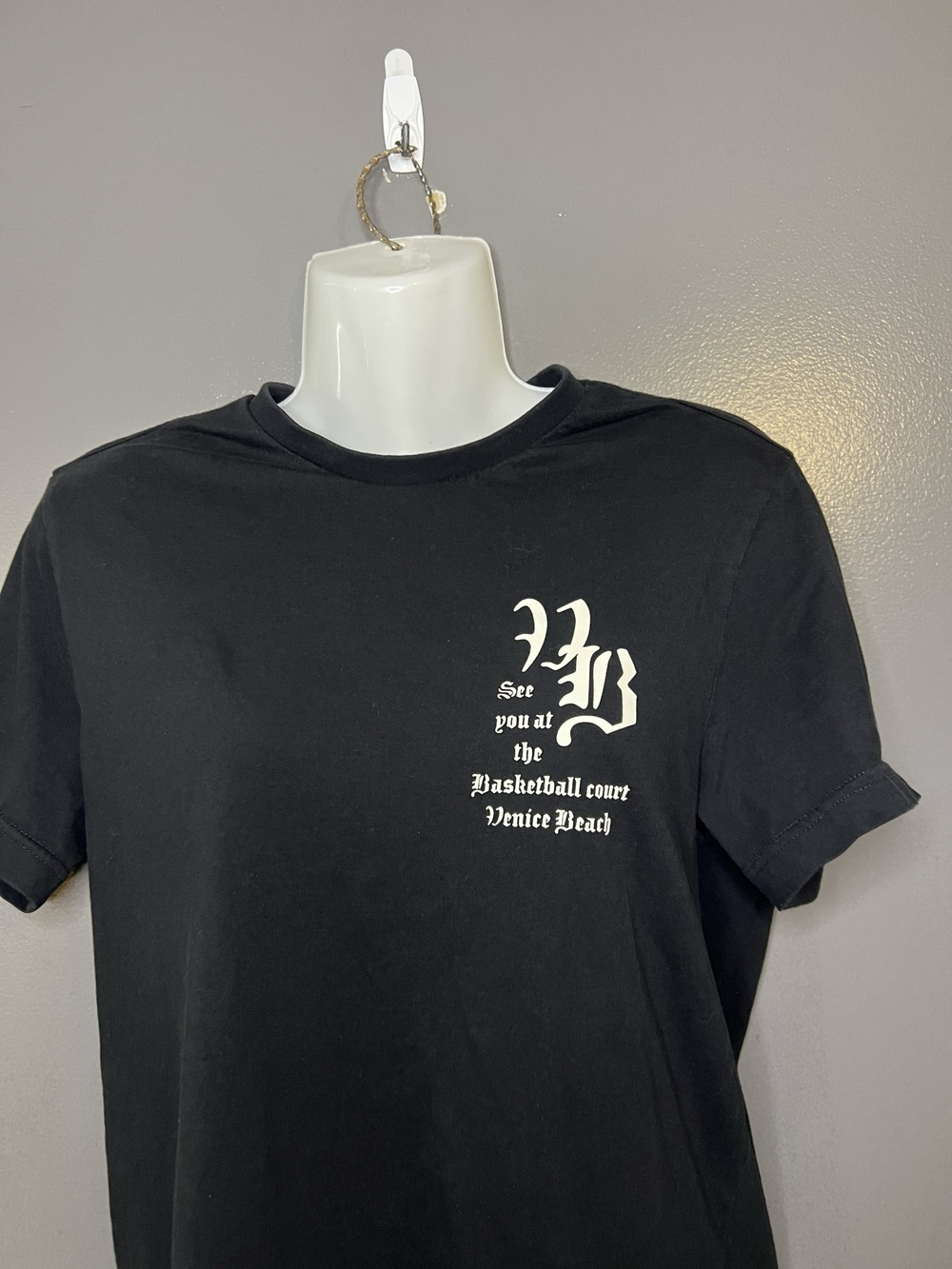 H&M Shirt Womens Small Black Basketball Venice Beach Graphic Tee Streetwear